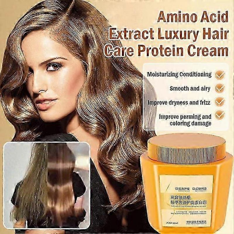 Amino Acid Essence Luxury Nourishing Hair Protein Cream, Moisturizing Repair Hair Care Conditioner, 500ml Repairing Essence Hair Mask, Deep Conditione