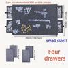 Felt Decorative Puzzle Board - Tiltable Puzzle Desk With 4 Drawers, Holds 500Pcs For Home Decor & Educational Storage