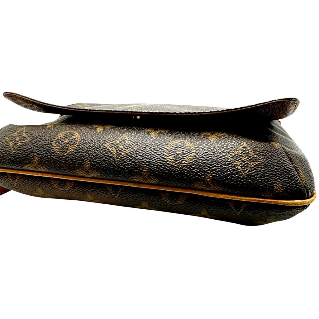 LOUIS VUITTON Monogram Musette Tango Short Monogram canvas Brown Women M51257 Used