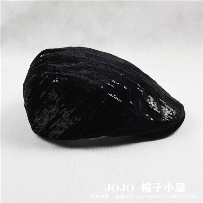 Yuying sequined cap middle-aged and elderly autumn and winter women's hat forward hat casual versatile trend soft top big brim