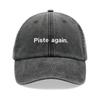1pc Piste Again Printed Retro Style Washed Baseball Cap for Women,outdoor Leisure Distressed Sun Cap for Casual Wear,beach Party