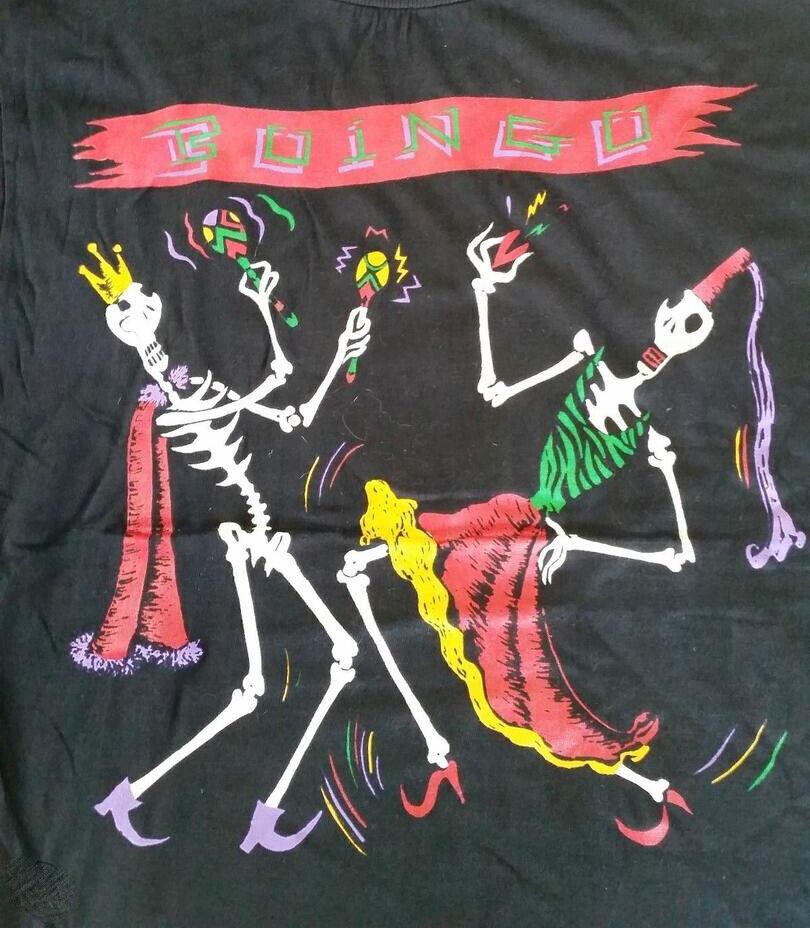 Vintage Oingo Boingo Dancing Skeletons Cotton Black All Size Unisex Shirt Unisex T-Shirt M