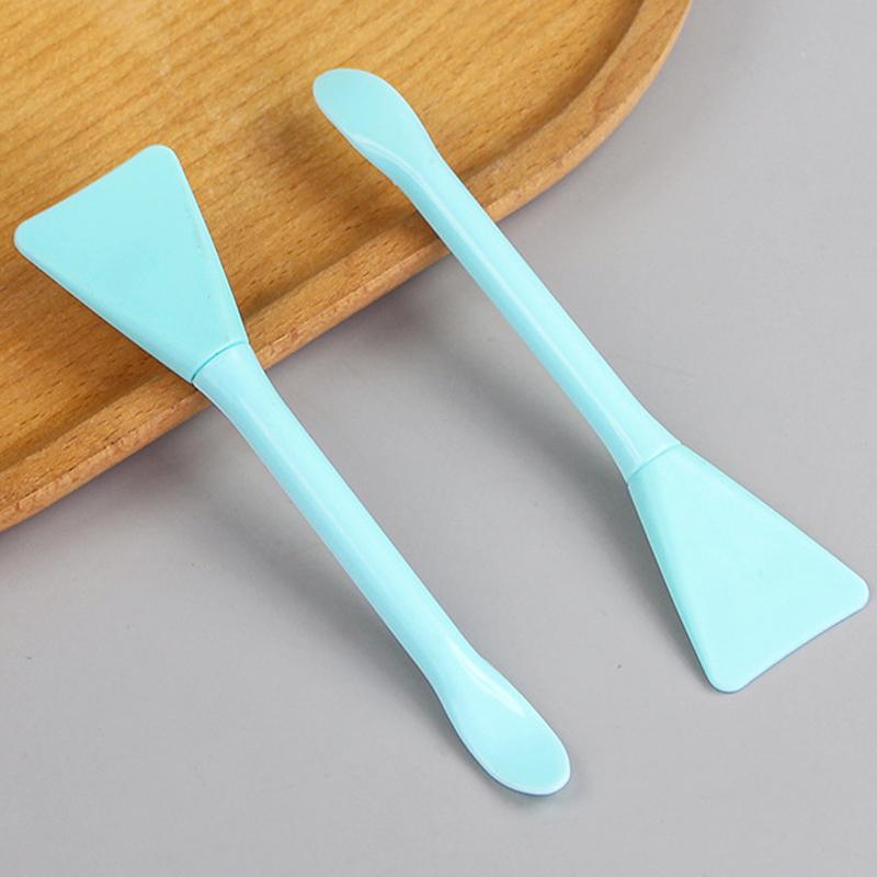 Double Head Dual-Use Facial Mask Brush Silicone Facial Mask Stick With Scoop Facial Beauty Tool