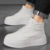 Invisible Inner Heightening High-top Board Shoes Heightening Shoes Casual Canvas Platform Tide Shoes COS
