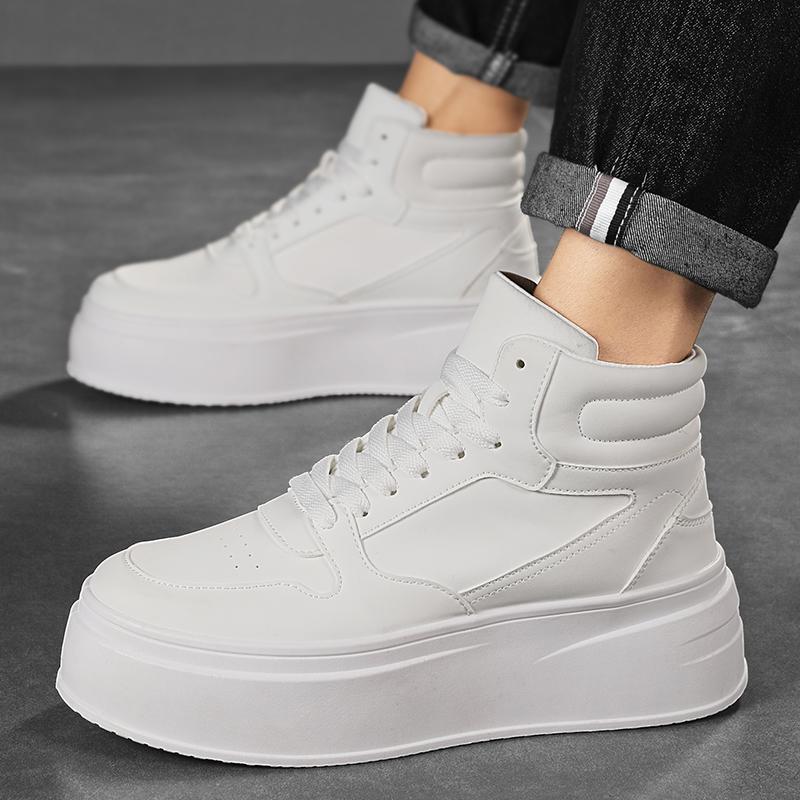 Unsichtbare innere Höherlegung High-Top Board-Schuhe Höherlegungsschuhe Freizeit Segeltuch Plateau Trendschuhe COS 43