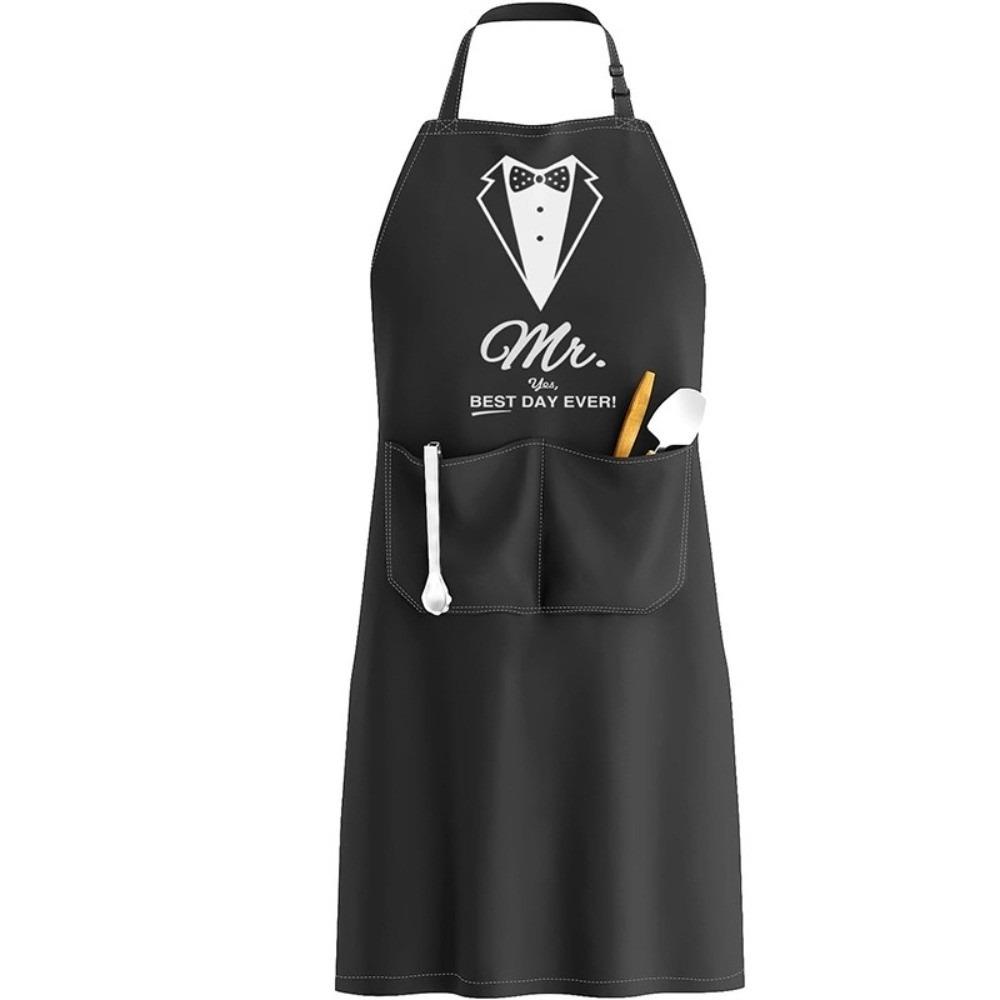 Полиэстер Домашний Кухонный Фартук Стиль с Буквами Кухонные Аксессуары Маникюр Кафе Рабочая Одежда Регулируемая Шейка Рабочая Одежда