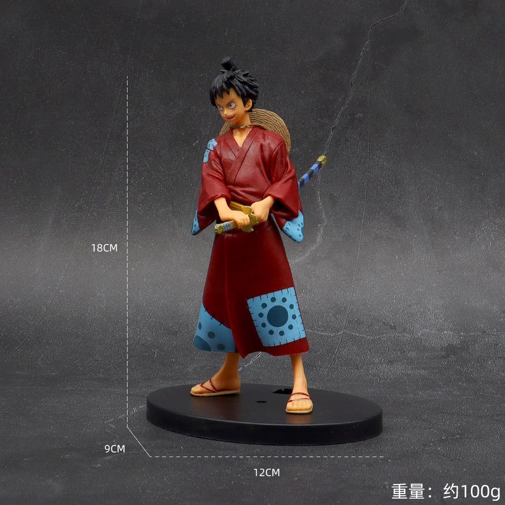 18 cm One Piece Anime Figur Pirate Warriors Monkey D Ruffy Roronoa Zoro Sanji Lysop Actionfiguren Model ornament
