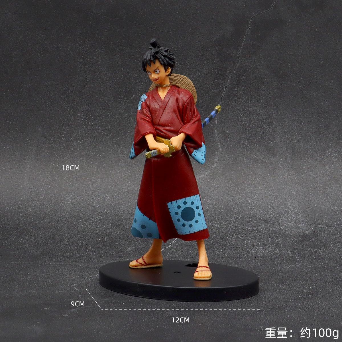 

18 cm One Piece Anime Figur Pirate Warriors Monkey D Ruffy Roronoa Zoro Sanji Lysop Actionfiguren Model ornament