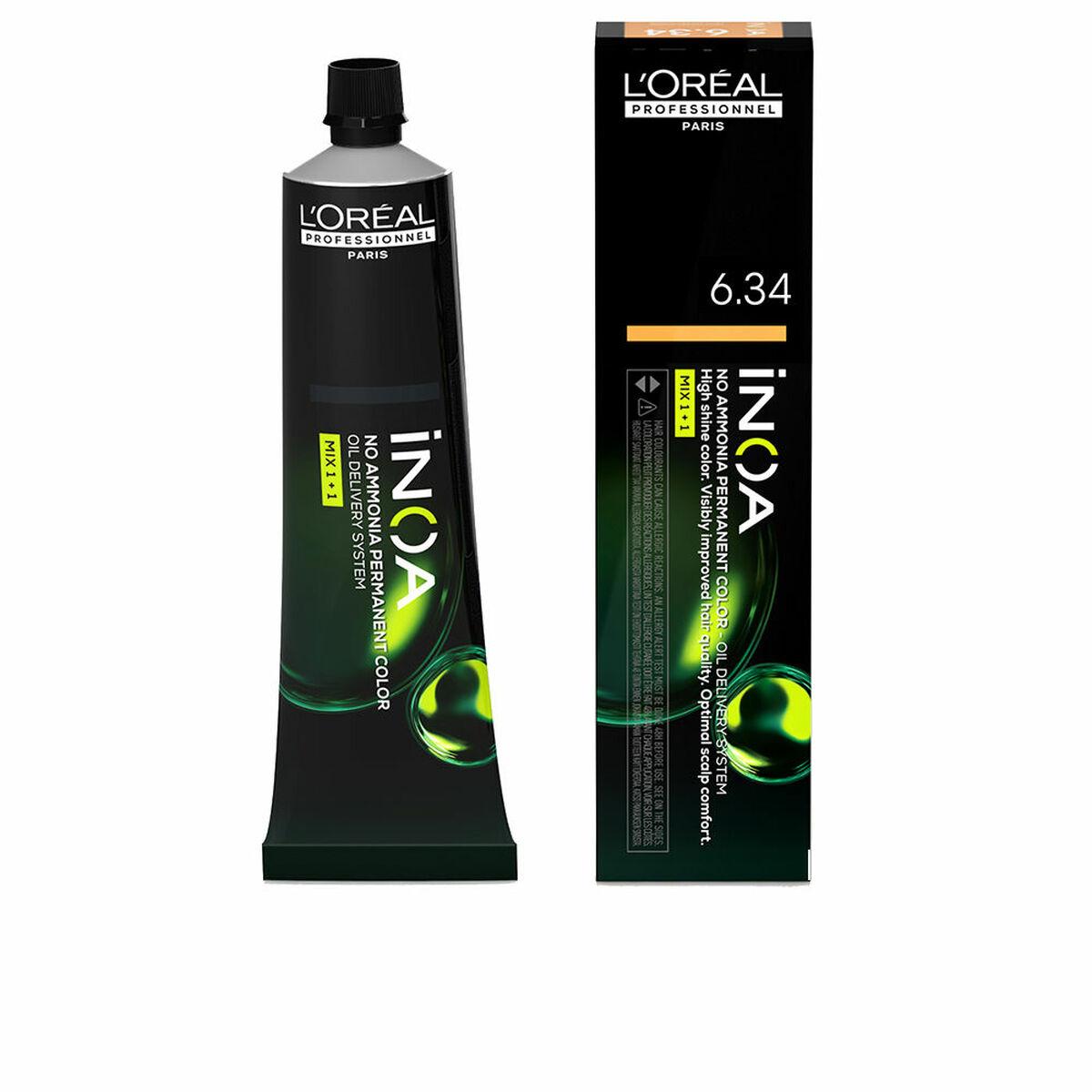 

Перманентный краситель L Oreal Professionnel Paris Inoa Nº 6.34 60 г
