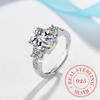 Promise 925 Sterling Silver Classic Wedding Ring AAA+ Cubic Zirconia Rings for Women Bridesmaid Jewelry Charms Princess Bijoux