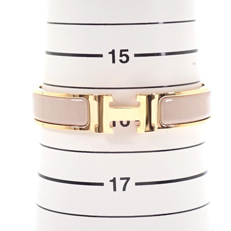 HERMES H700001FO_19PM Náramek béžový/Marong rasse kov/smalt Dámský
