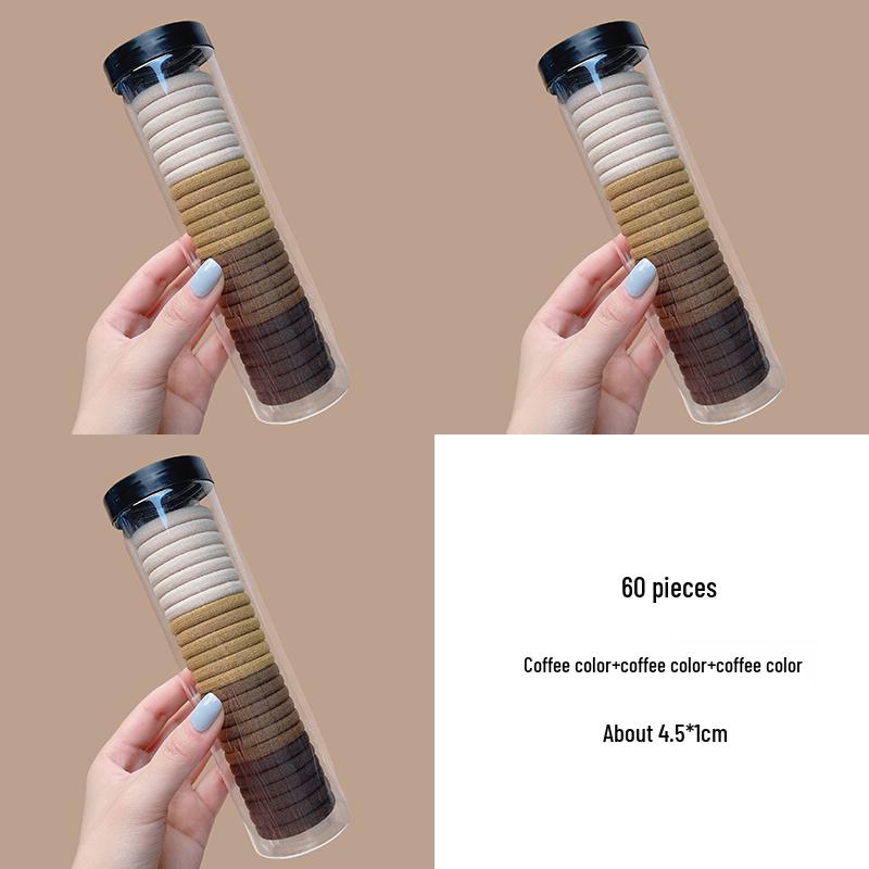 Women's Seamless Rubber Band Hair Tie - 2025 New High Ponytail, Simple Design with Leather Cover