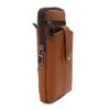 Genuine Leather Crossbody Phone Bag for Men & Women, Compact Shoulder Pouch with Zipper, Card Slots & Snap Pocket, Everyday Travel Wallet