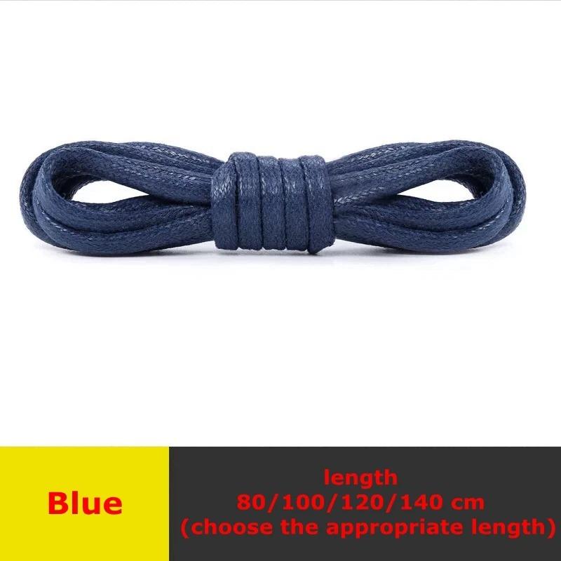 Wax Round Shoelaces for Boots and Dress Oxford Shoes Cotton Waterproof ShoeLaces Solid Polyester Rope Tie Long  80/100/120/140cm
