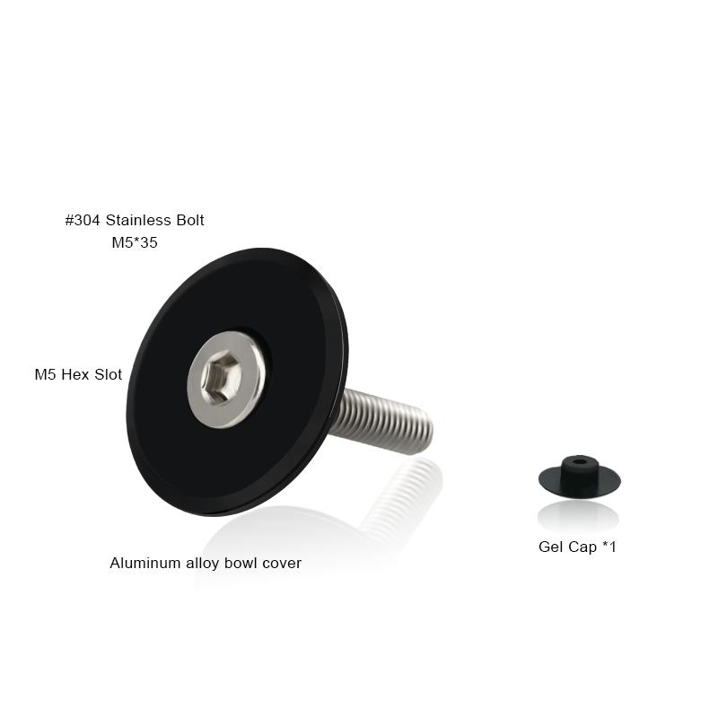 Bike Headset Stem Top Cap Cover Bicycle Stem Headset Top Caps Bolt Headset Screw Star Nuts For 1-1/8" 28.6mm Front Fork Tube