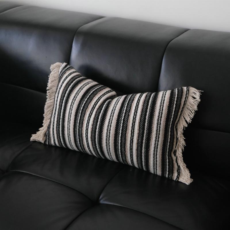 30X50/45X45/50X50CM Striped Tassel Throw Pillow Cover Vintage Retro Waist Cushion Cover Decor Home Decorative Pillowcase