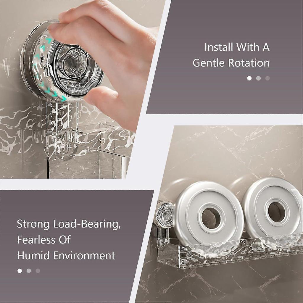 Corrugated Suction Cup Storage Holder,Movable Shower Shelf Suction Cup,Shower Caddy Large Capacity Bathroom Organizer,No-Drill Wall-Mounted Storage Sh