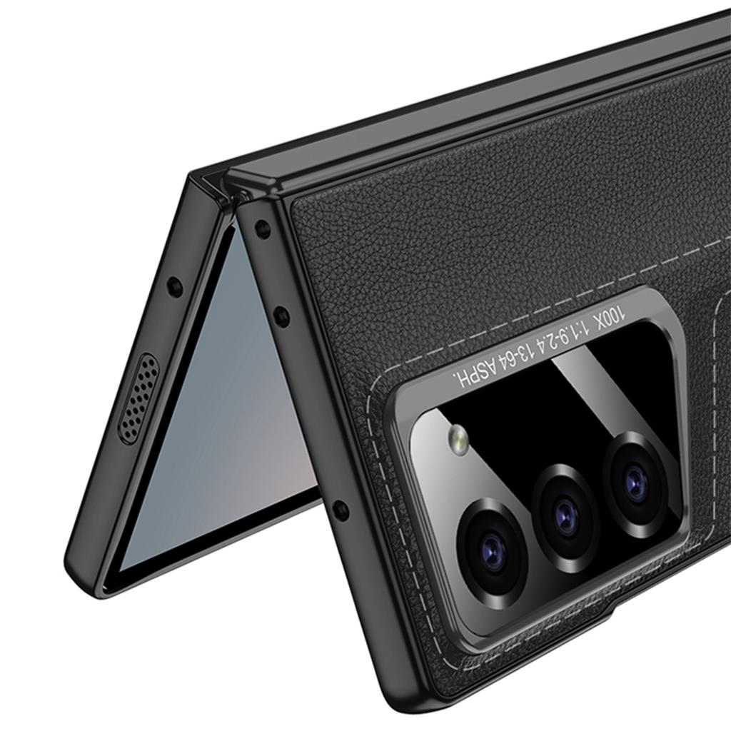 Suitable for Samsung Fold6 Porsche Mobile Phone Case Zfold6 Protective Case Blade Ultra Thin Plain Leather Simple Cover