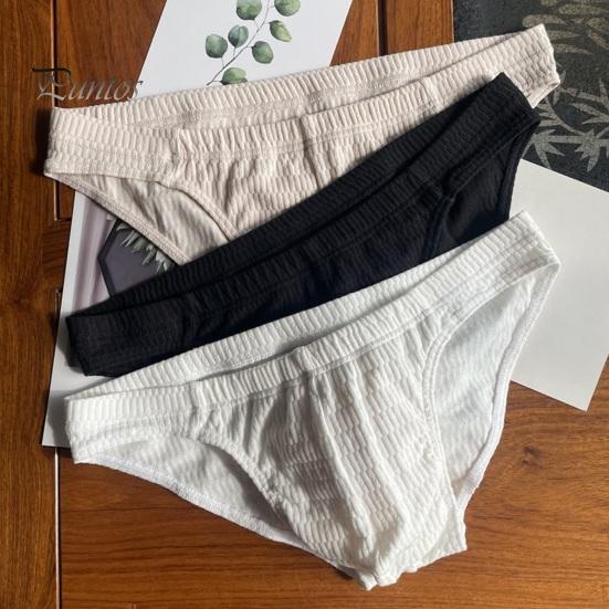Moisture Management Underwear Men Cotton Briefs, Solid Color Breathable Underpants, Elastic Waistband, Everyday Essential Soft Wicking Briefs