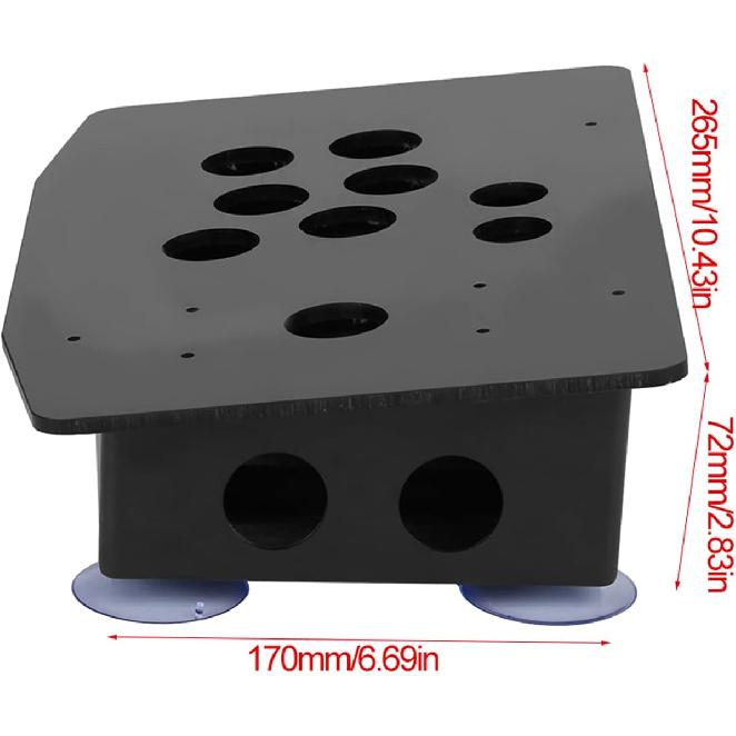 FTVOGUE DIY Arcade Panel Black Case DIY Set Kits Acrylic Panel and Inclined Cases Replacement for Arcade Game