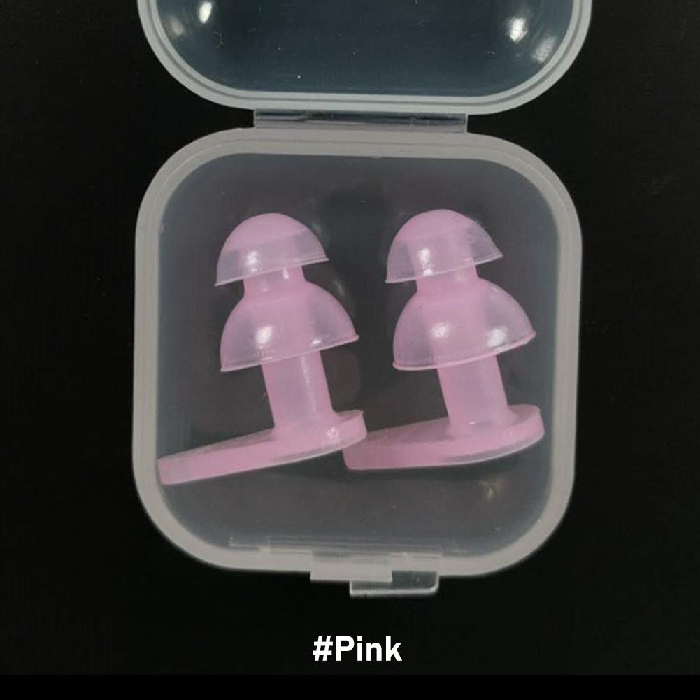 

1 Pair Kids Swimming Ear Plugs with Box Soft Silicone Ear Protector Hear Protection Waterproof Dust-Proof Sport Diving Earplugs рожевий