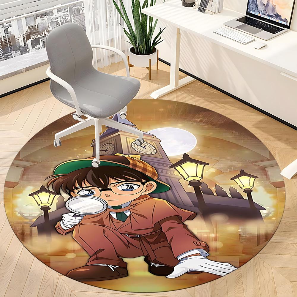 1PC Detective Conan Office Round Area Rug Suitable For Office, Under Office Chairs Bedroom Living Room Home Decor, Available in Various SizesT101