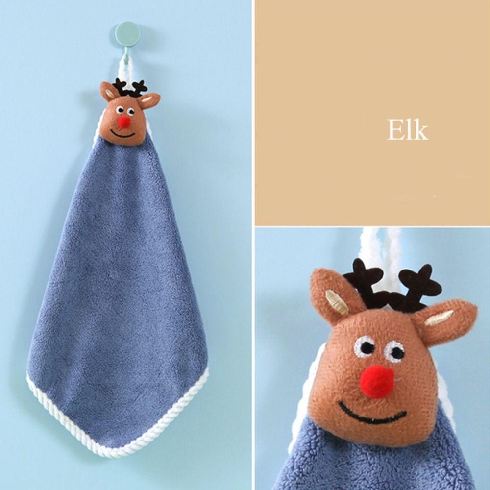 

Hangable Christmas Gifts Christmas Decoration Towel Cleaning Towels Hand Washing Towel Handkerchief B