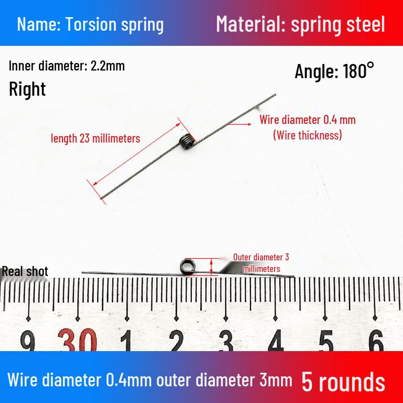 Torsion Spring Steel 0.3-3.0 for 90/180° Clip Trash Can