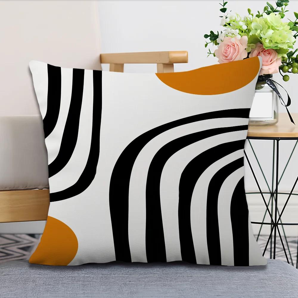 Abstract Geometric Nordic Style Soft Comfortable Pillow Case For Sofa Living Room Home Office Decor Protective Covers