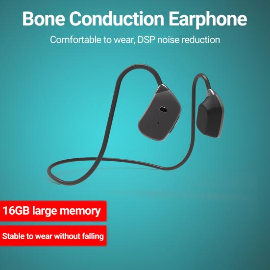 Bone Conduction Earphone Stereo Surround Wireless Not In-ear Bluetooth-compatible Headset MP3 Player