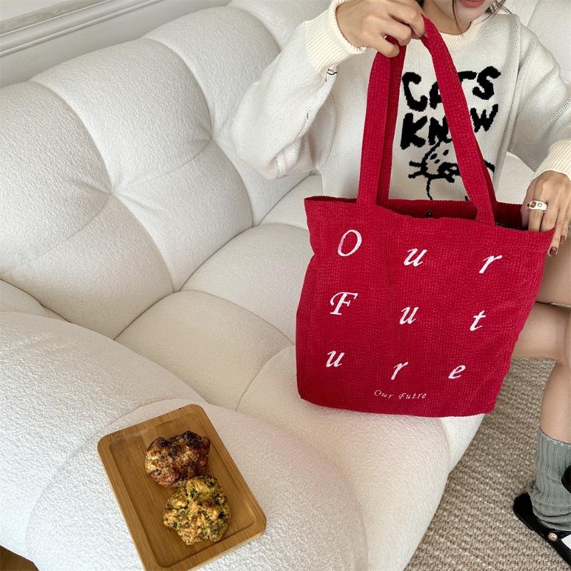 

2 simple letter embroidery small fresh canvas bag women s bag tide shopping bag shoulder student canvas bag