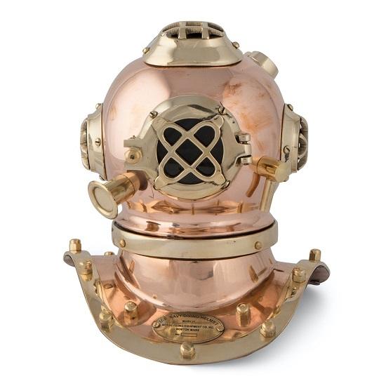 Decorative Diving Helmet Desk Nautical Replica Rustic Replica Art Home Decor Gifts Maritime Instrument Gift for Kids