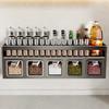 Kitchen Seasoning Shelf Non Perforated Wall Mounted Multifunctional Seasoning Box Household Combination Set Spice Storage Rack