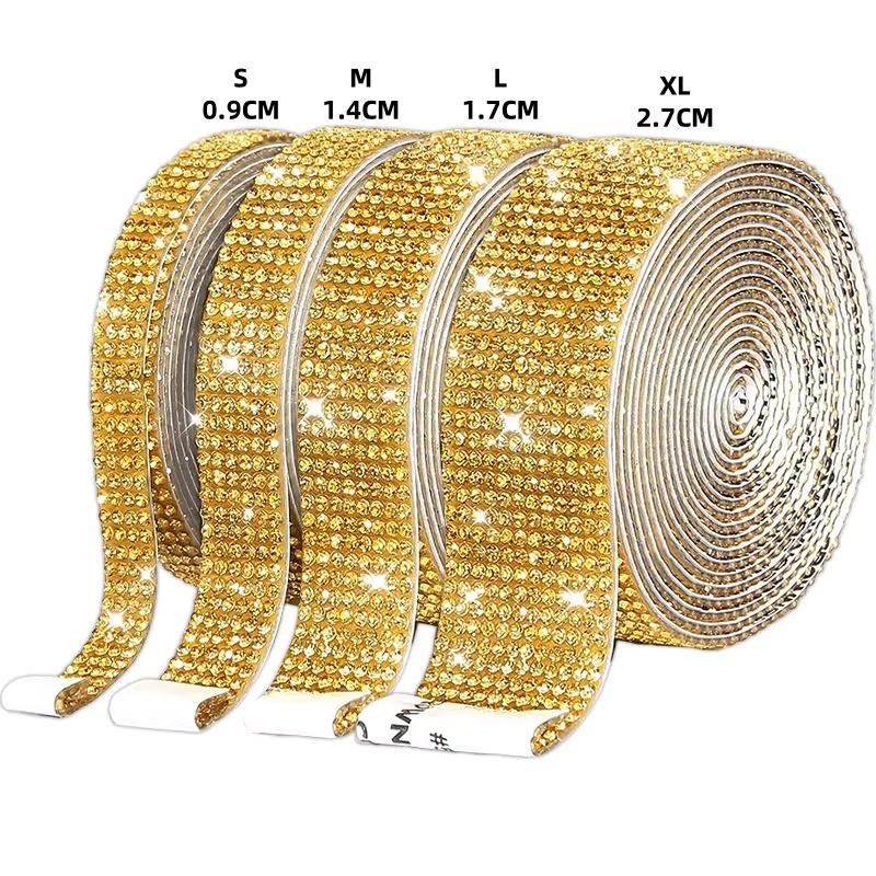 1 yard samolepicí kamínková nálepka Křišťálová diamantová stuha DIY kamínková stuha na oblečení boty auto telefon domácí dekoraci