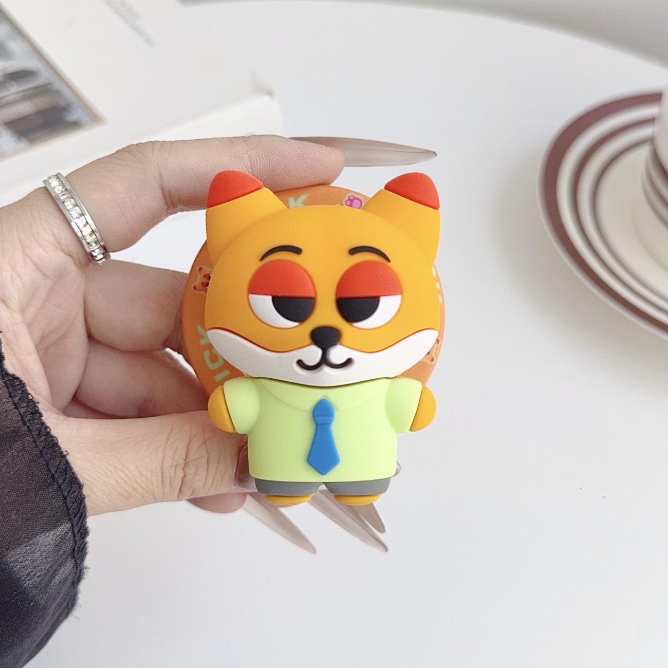 Strawberry Doraemon Bear Magsafe Compatible Magnetic Phone Holder, Retractable & Foldable with Air Cushion