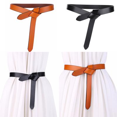 Adult Waist Belt Knotting Design Luxurious Waist Belt Versatile Parts PU Waist Belts for Women Coat Dress Adjustable