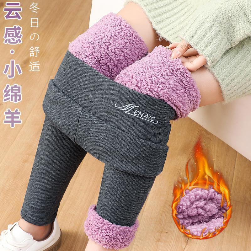 Cloud-Fleece-Leggings für Damen-Oberbekleidung, Fleece-verdickte Baumwollhose, extra dickes Lammfleece, warme und dünne Hose