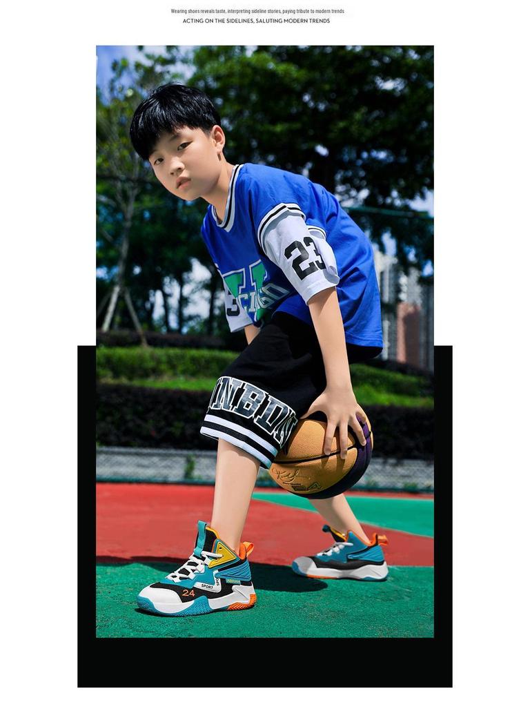 Chaussures de basket-ball en mesh respirant pour garçons, été 2025, pour adolescents et grands enfants