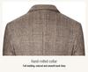 Yi Zhi Fan Men's Plaid Wool Coat - Mid-Length, Thickened Suit Collar Windbreaker