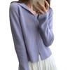 Autumn and winter new temperament gentle and thin knitted bottoming shirt women's solid color versatile pullover sweater inner top
