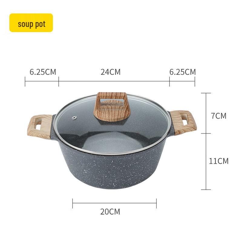 Lilang 24cm Maifan Stone Non-stick Multi-purpose Pot