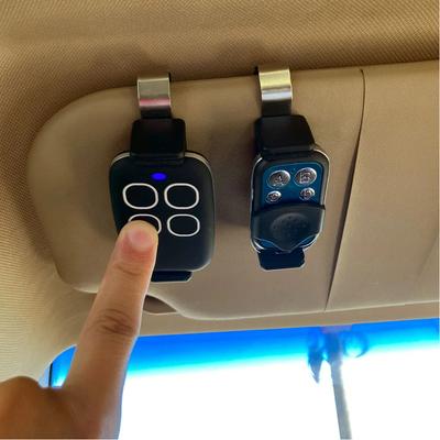 Reguliuojamas automobilio saulės skydelis raktų laikiklis garažo vartų nuotolinio valdymo pulteliai siųstuvas garažo komandos raktų pakabukas vartų valdymo spaustukas