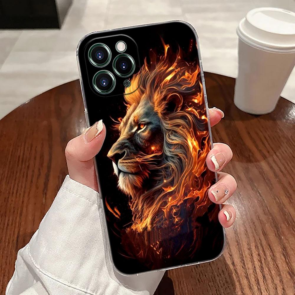 Tiger Animals Transparent Case For Apple iPhone 17 16 15 14 13 12 11 Pro Max 16 Plus 16E 17Air 17Pro Phone Cover Silicone Funda
