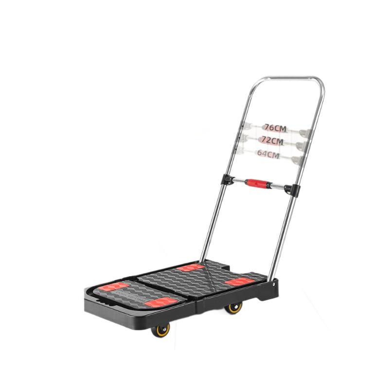 Lightweight Foldable Flatbed Trolley Hand Truck - Silent Portable Cart for Easy Cargo Transport