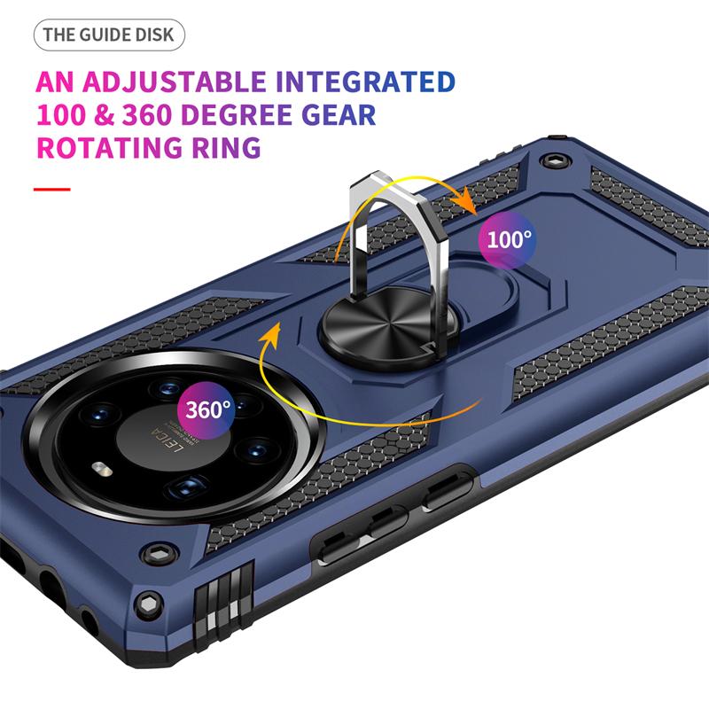 Etui dla Huawei Mate 40 Pro Plus Luksusowy Pancerz Magnetyczny Uchwyt Pierścień Etui na Telefon Dla Mate 40 Lite 40 Pro 40 Wstrząsoodporna Tylna Pokrywa