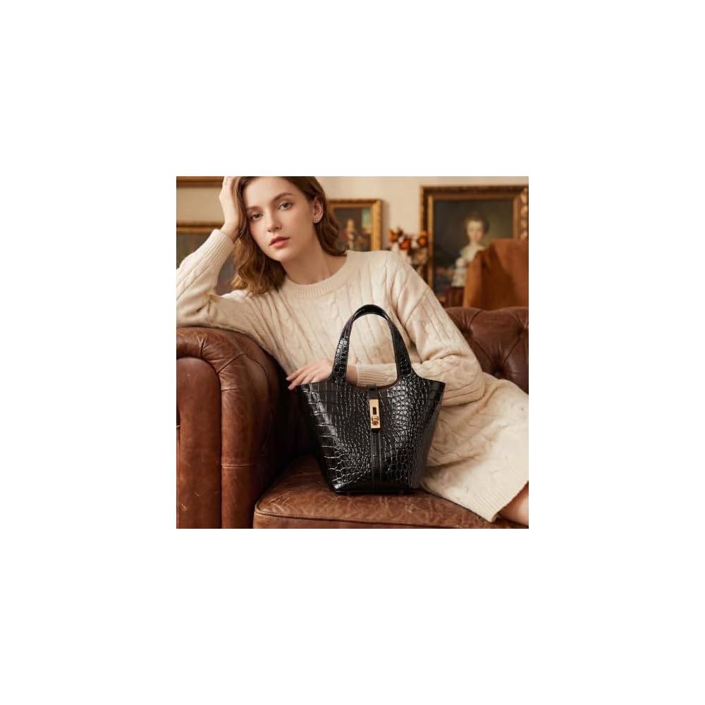LANGING Handbag, Women's Tote Bag, Large Capacity, Popular, Commuter Bag, Eco-Leather, Synthetic