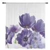 Lila Blumen Weiß Hintergrund Tüll Vorhänge Für Wohnzimmer Küche Sheer Voile Vorhang Schlafzimmer Fenster Panels