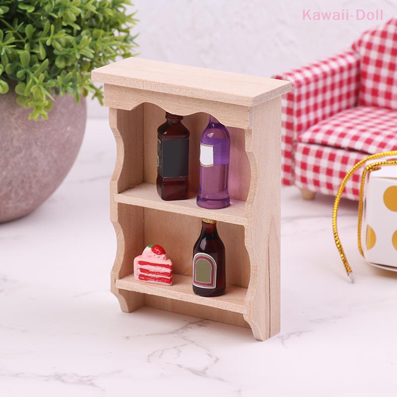1:12 Puppenhaus Miniatur Hängeschrank Wandregal Aufbewahrungsregal Regal Modellmöbel Wohnzimmer Dekoration Spielzeug