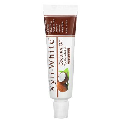 Solutions, Xyliwhite, Toothpaste Gel, Coconut Oil, Mint Flavor, 1 Oz (28 G)