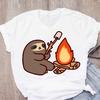 Cat Coffee Paw Strawberry Women's T-Shirts Cute Cartoon Top Female T Shirt Summer Funny Clothes O-Neck Ladies Tee Tops Shirts